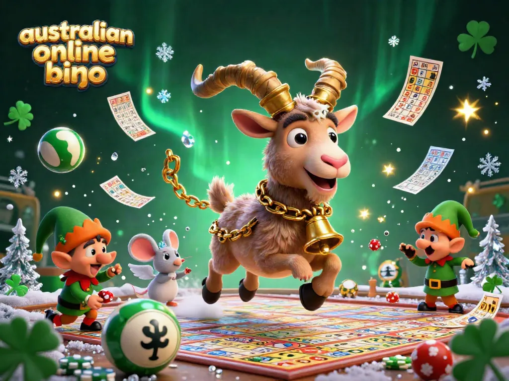 Engage in exciting australian online bingo with animated characters and vibrant gaming elements.