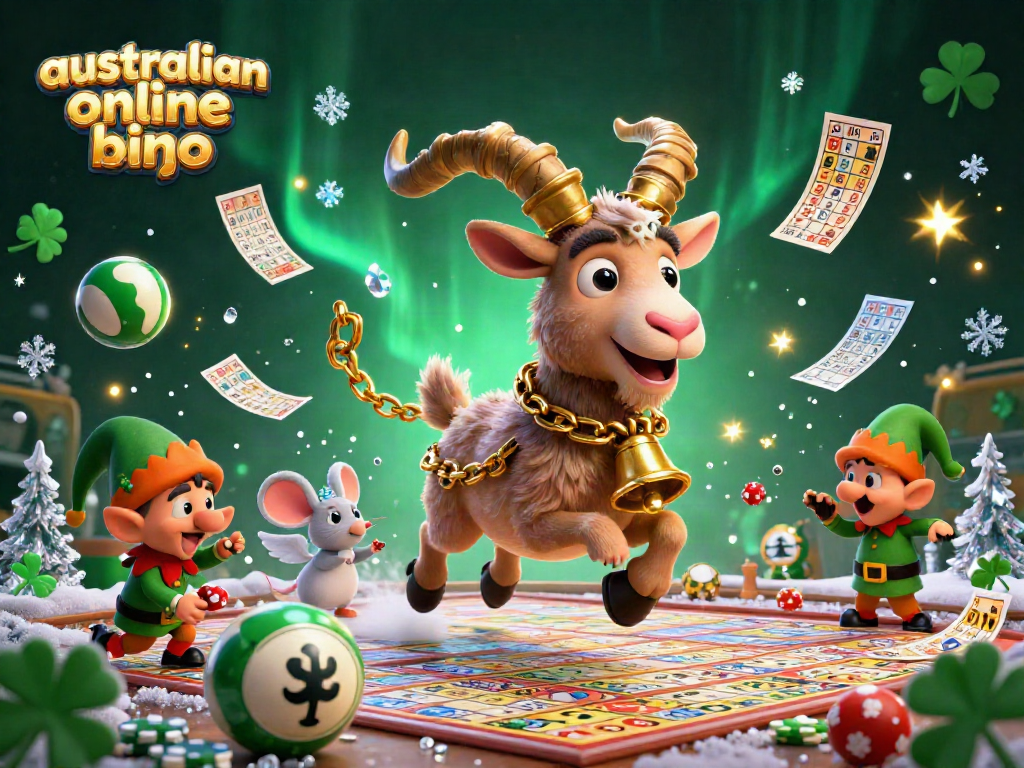 Engage in exciting australian online bingo with animated characters and vibrant gaming elements.
