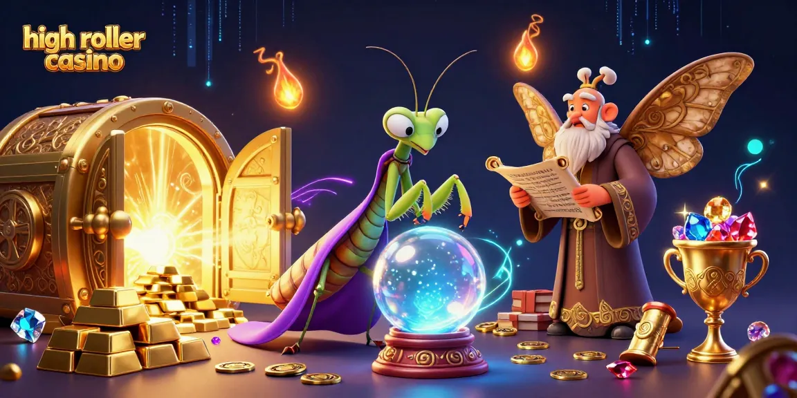 Experience the excitement at a high roller casino with fortune tellers and treasures around.